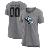 Utah Mammoth Women's Heritage Custom Tri-Blend T-Shirt - Gray - NHL 203467451