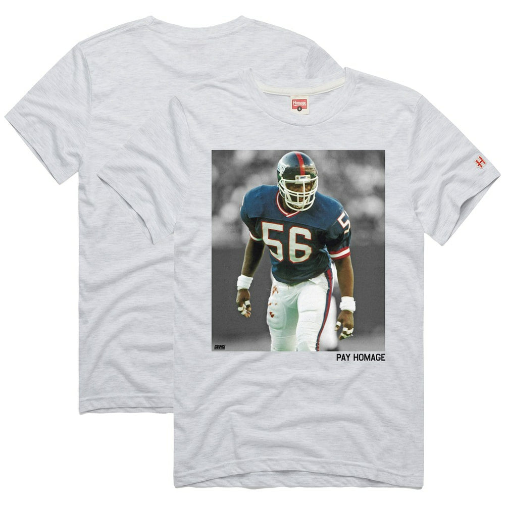 Lawrence Taylor New York Giants Homage Unisex Pay Homage Tri-Blend T-Shirt Ash