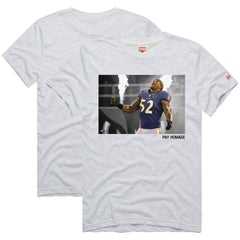Ray Lewis Baltimore Ravens Homage Unisex Pay Homage Tri-Blend T-Shirt Ash