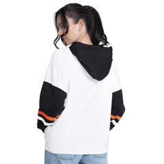 San Francisco Giants G-III 4Her by Carl Banks Women's Key Player Oversized Hooded Long Sleeve T-Shirt - White/Black - MLB on Sale