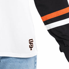 San Francisco Giants G-III 4Her by Carl Banks Women's Key Player Oversized Hooded Long Sleeve T-Shirt - White/Black - MLB on Sale