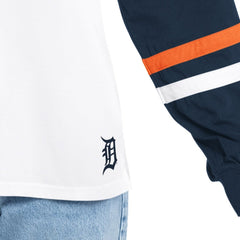 Detroit Tigers G-III 4Her by Carl Banks Women's Key Player Oversized Hooded Long Sleeve T-Shirt - White/Navy - MLB on Sale