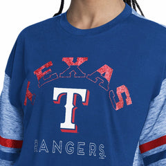 Texas Rangers G-III 4Her by Carl Banks Women's Off-Season Oversized Top - Royal - MLB Lifestyle