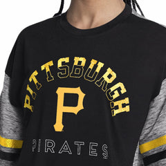 Pittsburgh Pirates G-III 4Her by Carl Banks Women's Off-Season Oversized Top - Black - MLB Online
