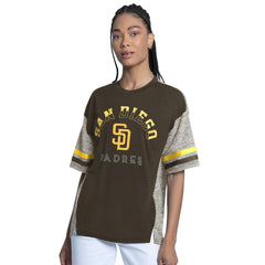 San Diego Padres G-III 4Her by Carl Banks Women's Off-Season Oversized Top - Brown - MLB Online