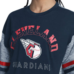 Cleveland Guardians G-III 4Her by Carl Banks Women's Off-Season Oversized Top - Navy - MLB Online
