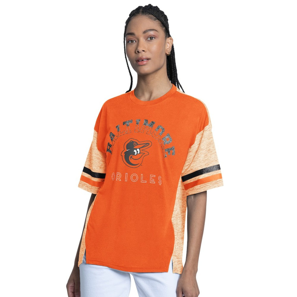 Baltimore Orioles G-III 4Her by Carl Banks Women's Off-Season Oversized Top - Orange - MLB Sale