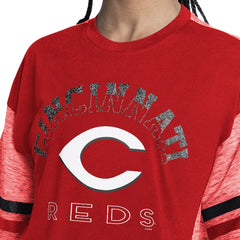 Cincinnati Reds G-III 4Her by Carl Banks Women's Off-Season Oversized Top - Red - MLB Lifestyle