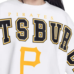 Pittsburgh Pirates G-III 4Her by Carl Banks Women's Bleachers Cropped Pullover Sweatshirt - White - MLB Discount