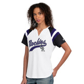 Colorado Rockies Starter Women's Game On Notch Neck T-Shirt - White - MLB on Sale