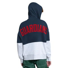 Cleveland Guardians Starter Women's Wishbone Full-Zip Hoodie - Navy/Heather Gray - MLB Discount