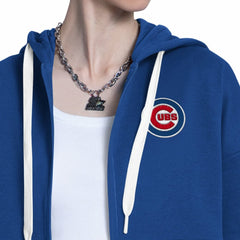 Chicago Cubs Starter Women's Wishbone Full-Zip Hoodie - Royal/Heather Gray - MLB Online