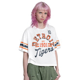 Detroit Tigers Starter Women's Cropped Hurry Up Offense T-Shirt - White - MLB Online
