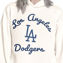 Los Angeles Dodgers Starter Women's Baseline Hoodie Sweatshirt - Cream - MLB Discount