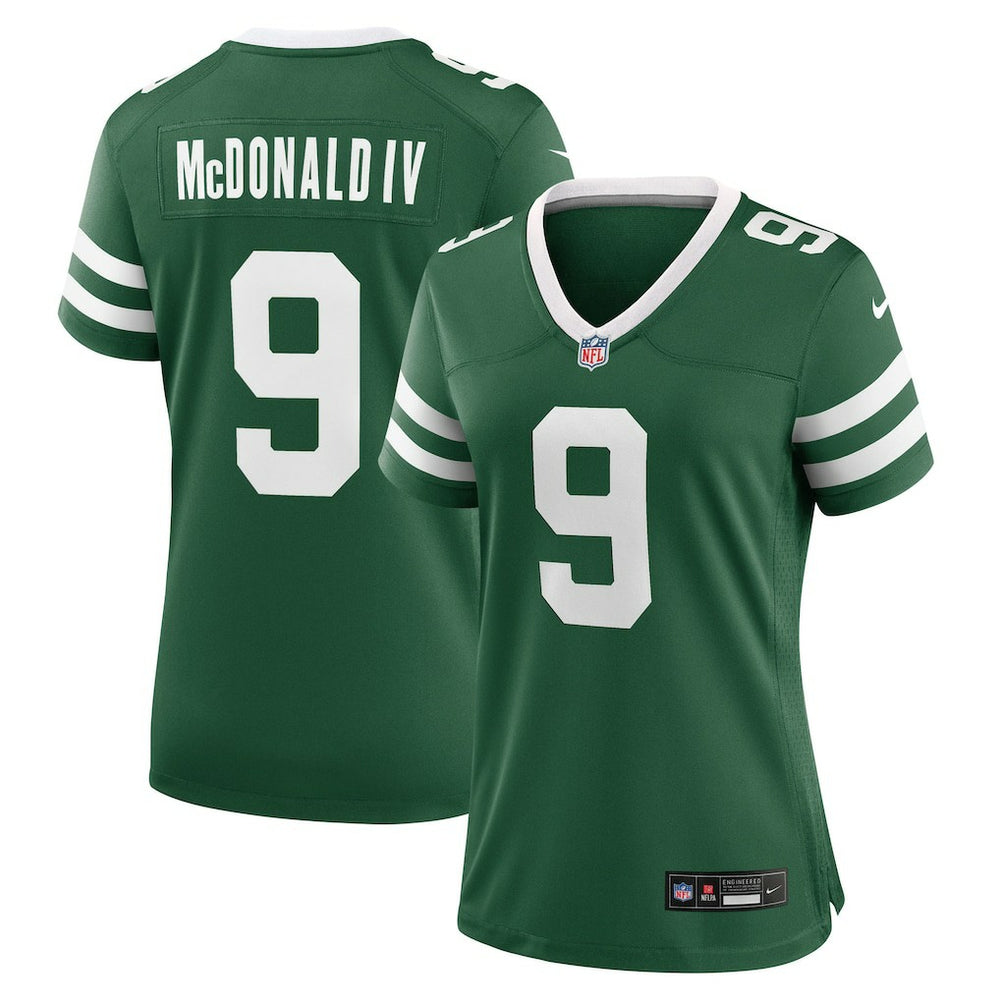 Nike Will McDonald IV New York Jets Women's Team Game Jersey Legacy Green