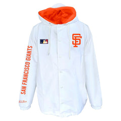 San Francisco Giants Mitchell & Ness Big & Tall Full-Snap Hooded Jacket - White - Mitchell & Ness on Sale
