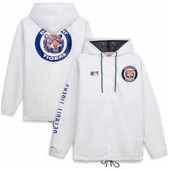 Detroit Tigers Mitchell & Ness Big & Tall Full-Snap Hooded Jacket - White - Mitchell & Ness Sale
