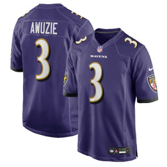 Nike Chidobe Awuzie Baltimore Ravens Team Game Jersey Purple