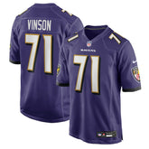Nike Carson Vinson Baltimore Ravens Team Game Jersey Purple