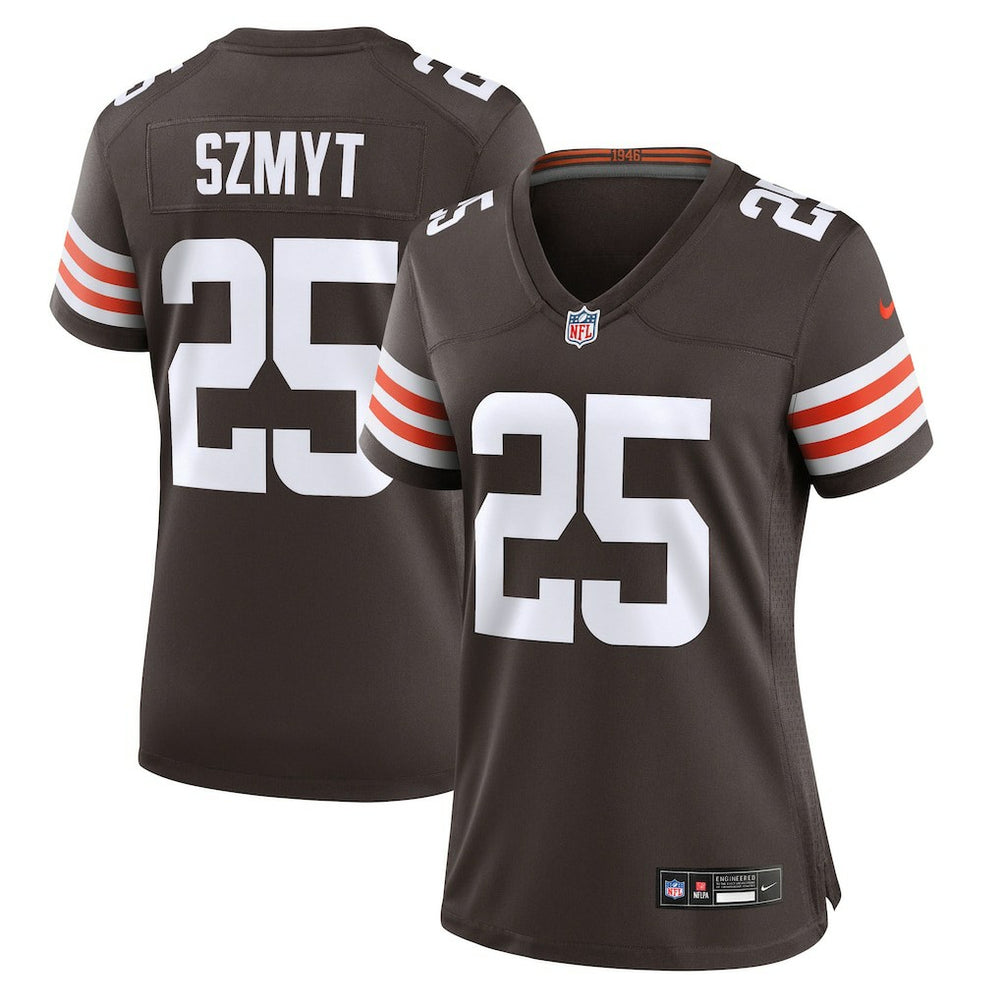 Nike Andre Szmyt Cleveland Browns Women's Team Game Jersey Brown