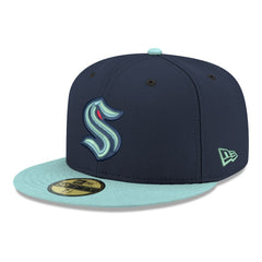 Seattle Kraken New Era Core Logo Two-Tone 59FIFTY Fitted Hat - Navy - NHL 203471438
