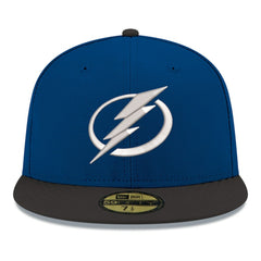 Tampa Bay Lightning New Era Core Logo Two-Tone 59FIFTY Fitted Hat - Blue - NHL 203471441