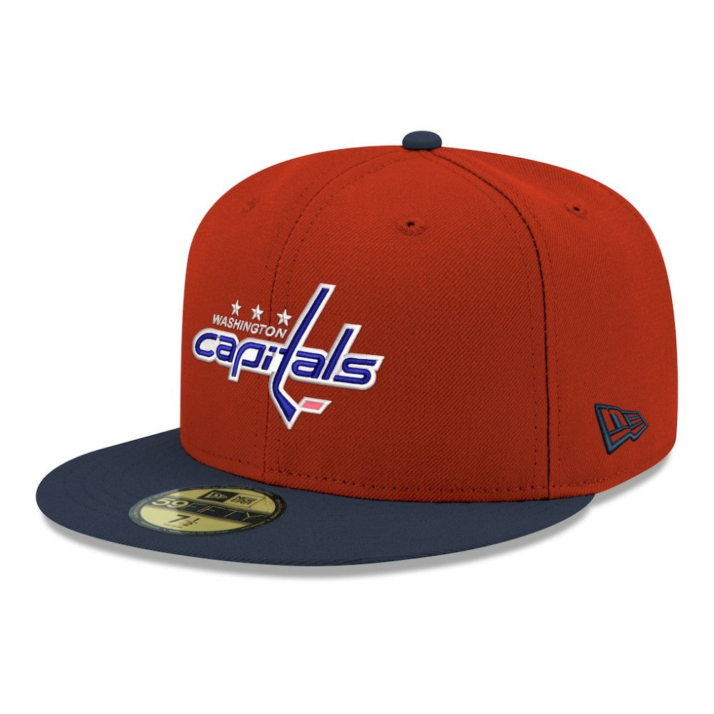 Washington Capitals New Era Core Logo Two-Tone 59FIFTY Fitted Hat - Red - NHL 203471446