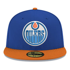 Edmonton Oilers New Era Core Logo Two-Tone 59FIFTY Fitted Hat - Royal - NHL 203471452
