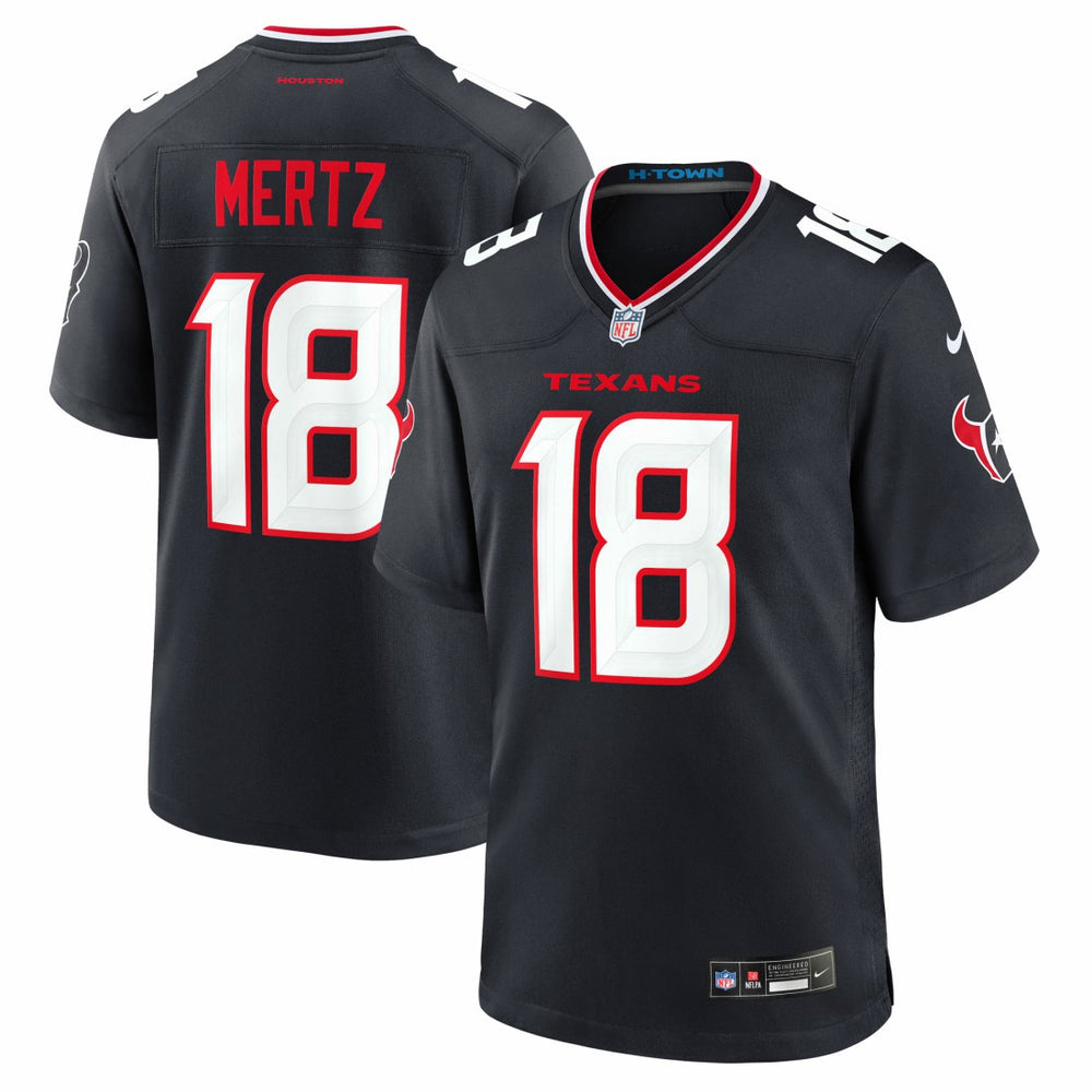 Nike Graham Mertz Houston Texans Team Game Jersey Navy