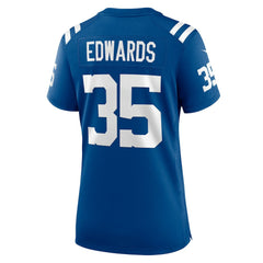 Nike Johnathan Edwards Indianapolis Colts Women's Team Game Jersey Royal