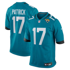 Nike Tim Patrick Jacksonville Jaguars Team Game Jersey Teal