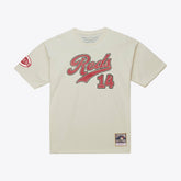 Pete Rose Cincinnati Reds Mitchell & Ness Cooperstown Collection Throwback Name & Number T-Shirt - Cream - Mitchell & Ness Online