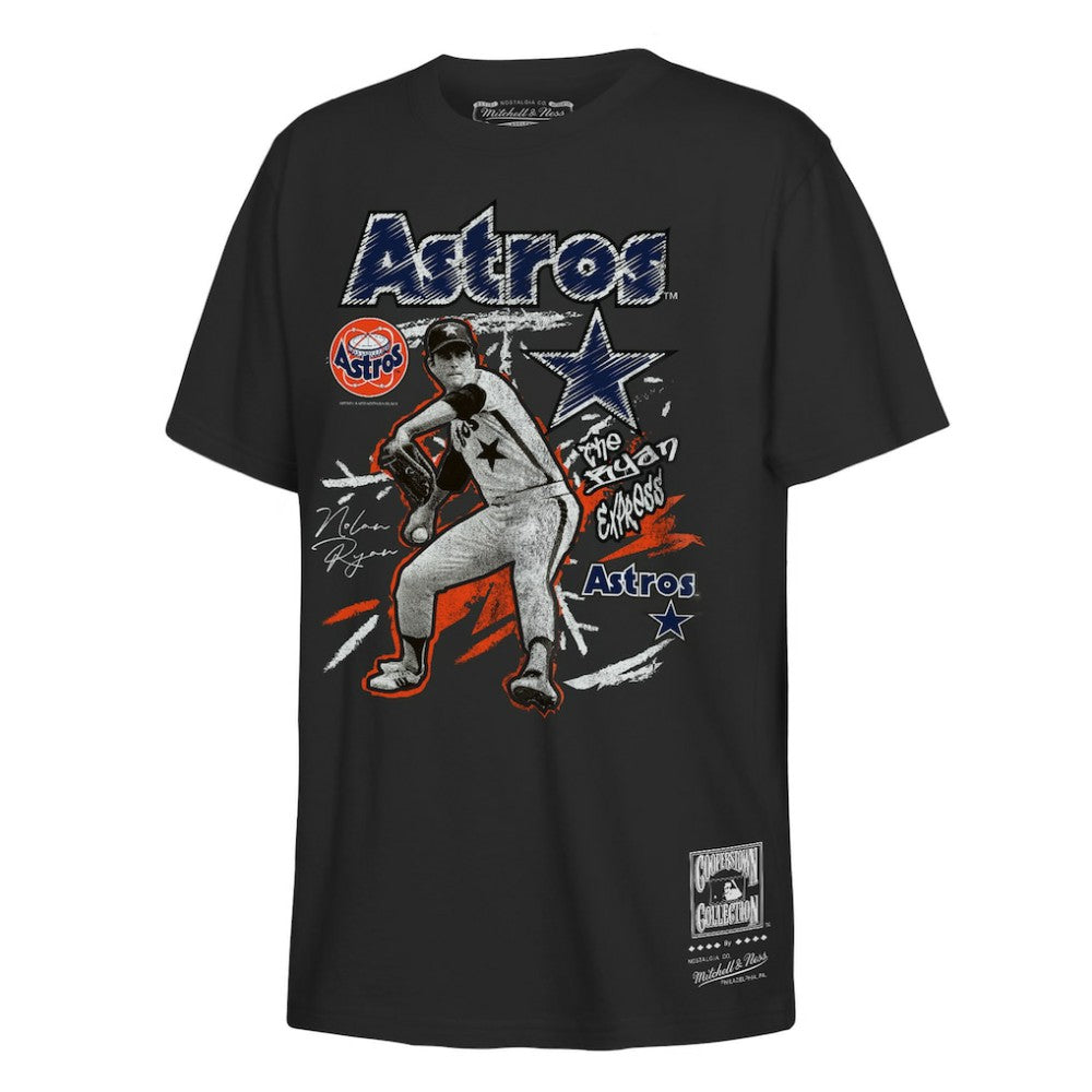 Nolan Ryan Houston Astros Mitchell & Ness Youth Chalked Up Player T-Shirt - Black - Mitchell & Ness Discount