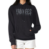 New York Yankees G-III 4Her by Carl Banks Women's Metallic Drop Fleece Hoodie - Black - MLB Online