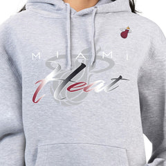 Miami Heat G-III 4Her by Carl Banks Women's Shadow Logo Tri-Blend Fleece Hoodie Gray