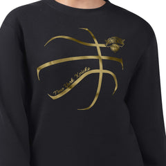 New York Knicks G-III 4Her by Carl Banks Women's Metallic Print Basketball Sketch Fleece Sweatshirt Black