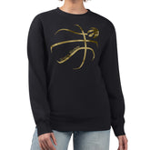 Toronto Raptors G-III 4Her by Carl Banks Women's Metallic Print Basketball Sketch Fleece Sweatshirt Black