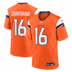 Nike Jeremy Crawshaw Denver Broncos Team Game Jersey Orange