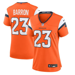 Nike Jahdae Barron Denver Broncos Women's Team Game Jersey Orange