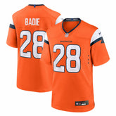 Nike Tyler Badie Denver Broncos Team Game Jersey Orange