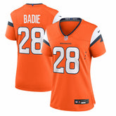 Nike Tyler Badie Denver Broncos Women's Team Game Jersey Orange