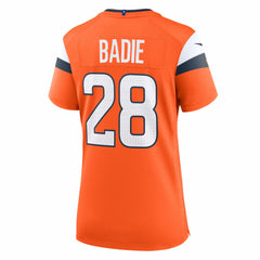 Nike Tyler Badie Denver Broncos Women's Team Game Jersey Orange