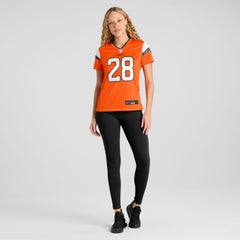 Nike Tyler Badie Denver Broncos Women's Team Game Jersey Orange