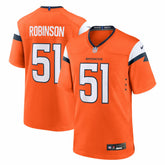 Nike Que Robinson Denver Broncos Team Game Jersey Orange