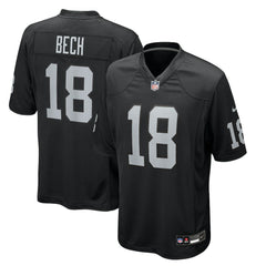 Nike Jack Bech Las Vegas Raiders Team Game Jersey Black