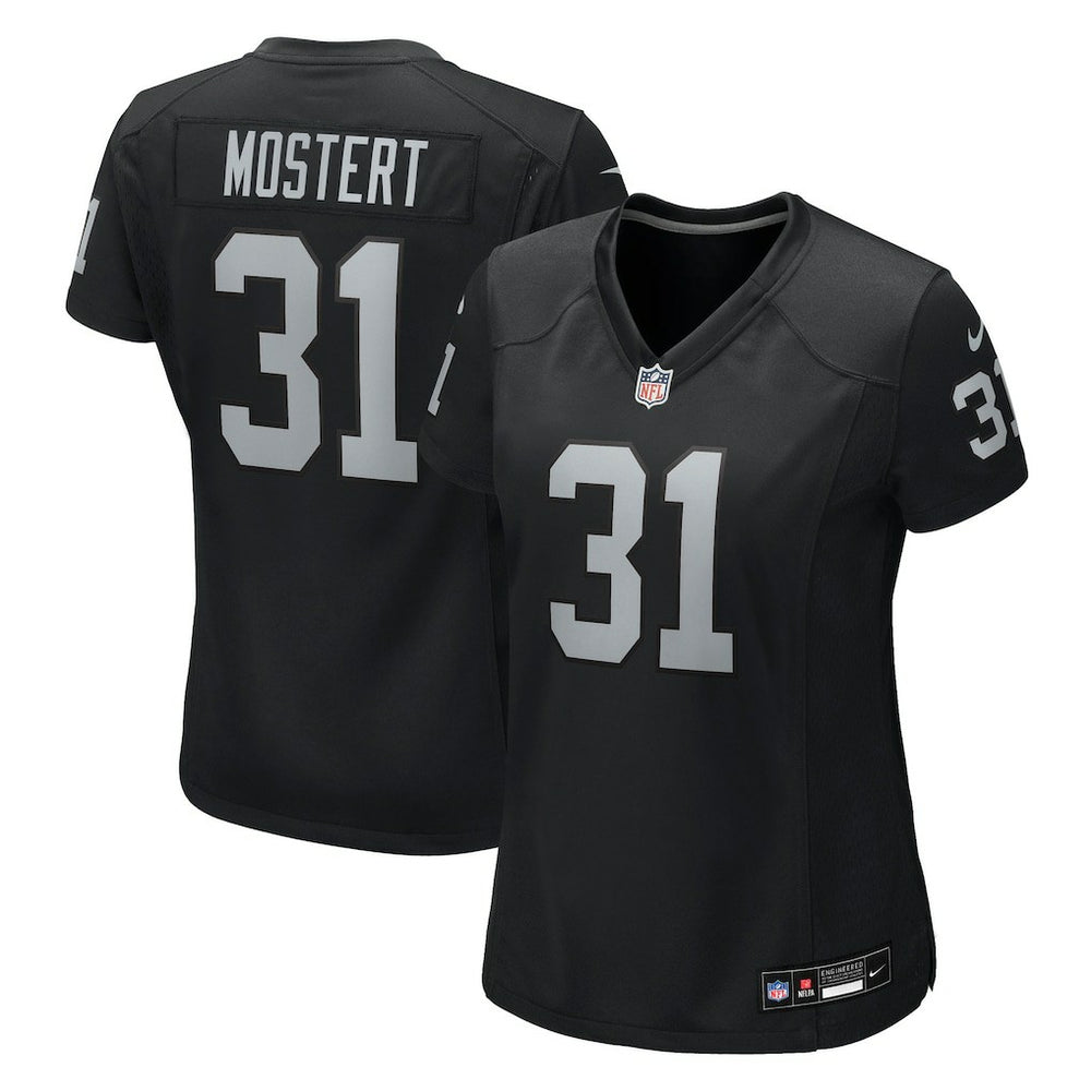 Nike Raheem Mostert Las Vegas Raiders Women's Team Game Jersey Black