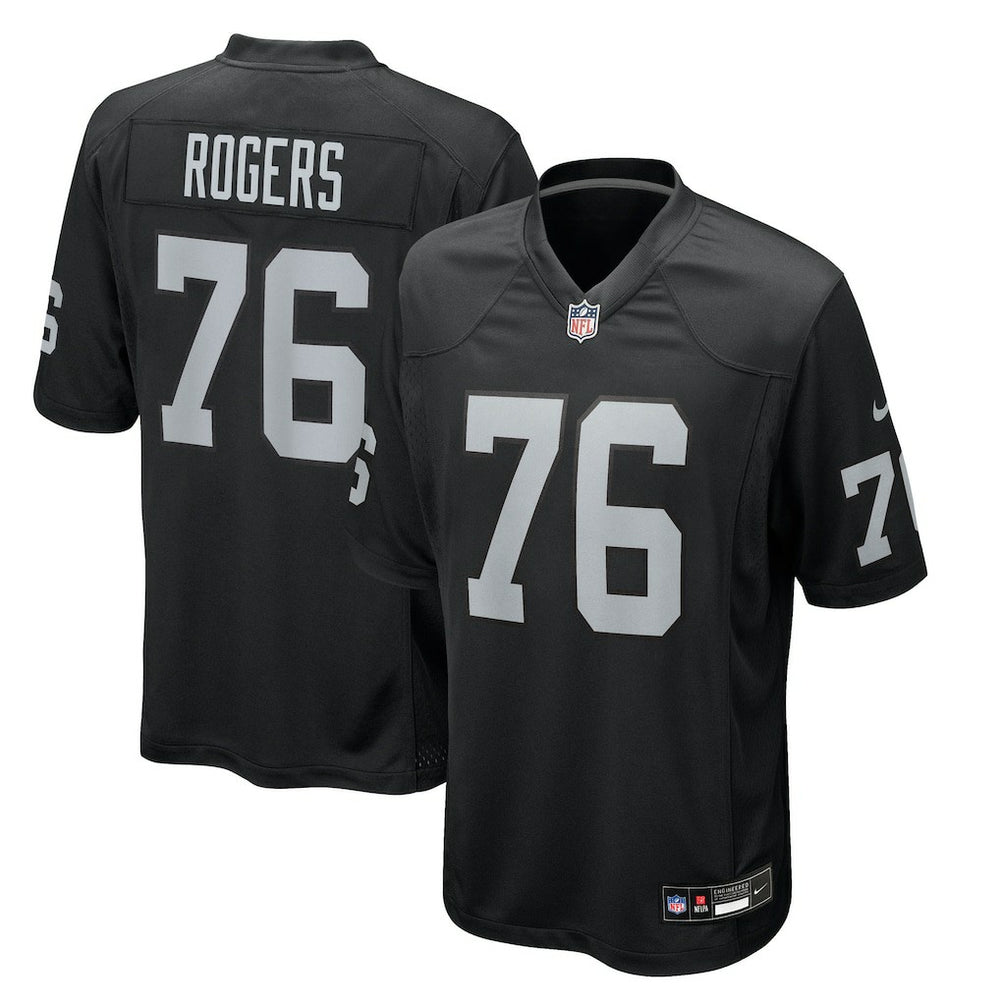 Nike Caleb Rogers Las Vegas Raiders Team Game Jersey Black