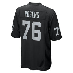 Nike Caleb Rogers Las Vegas Raiders Team Game Jersey Black