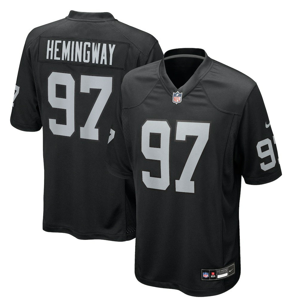 Nike Tonka Hemingway Las Vegas Raiders Team Game Jersey Black