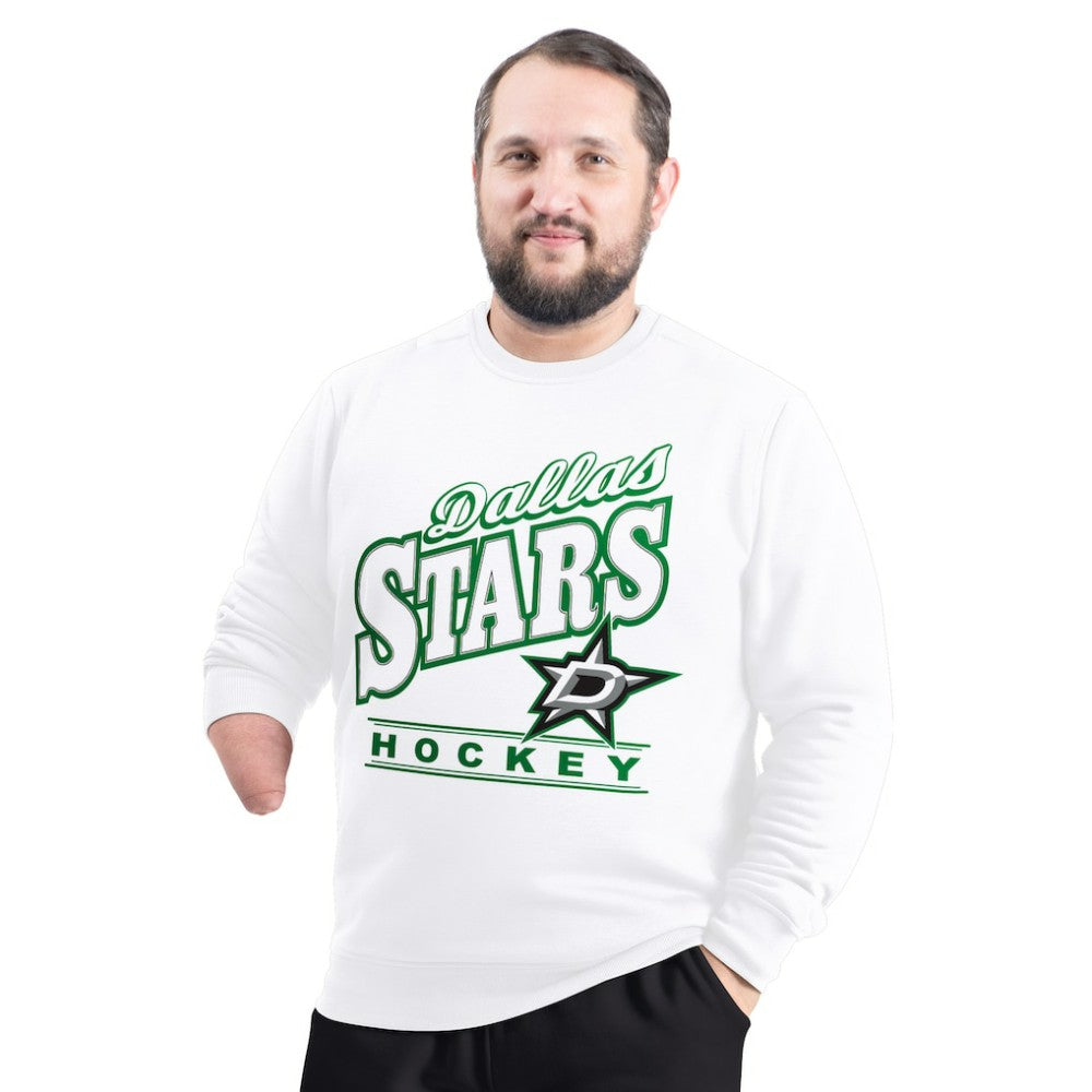 Dallas Stars G-III Sports by Carl Banks Adaptive Headliner Fleece Sweatshirt - White - NHL 203480348